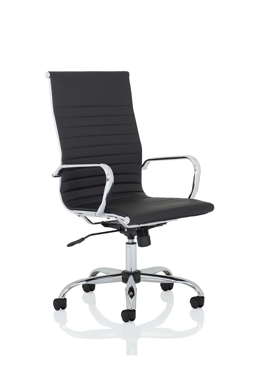 Nola Black Leather Executive Office Chair with Arms OP000226