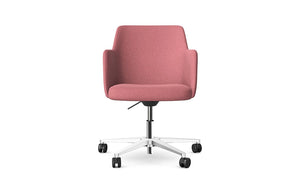 Noma Upholstered Height Adjustable Armchair With Castors 3