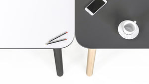Nova Wood Desk with Wooden Legs Top