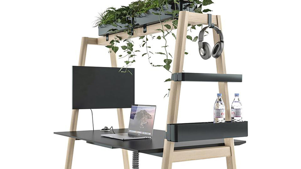 Narbutas Nova Wood High Top Table With Wooden Frame Legs 2