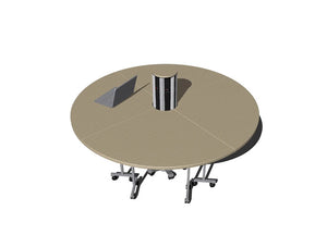 Oe Pisa Freestanding Power Module With Meeting Table