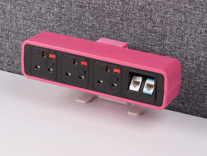 Oe Pulse 8 On Surface Power Module With Pink Finish And Desk Clamping System