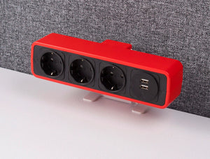 Oe Pulse 8 On Surface Power Module With Red Finish And Eu Power Outlets