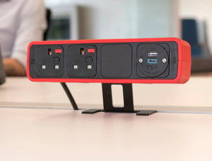 Oe Pulse 8 On Surface Power Module With Red Finish And Micro Usb Port