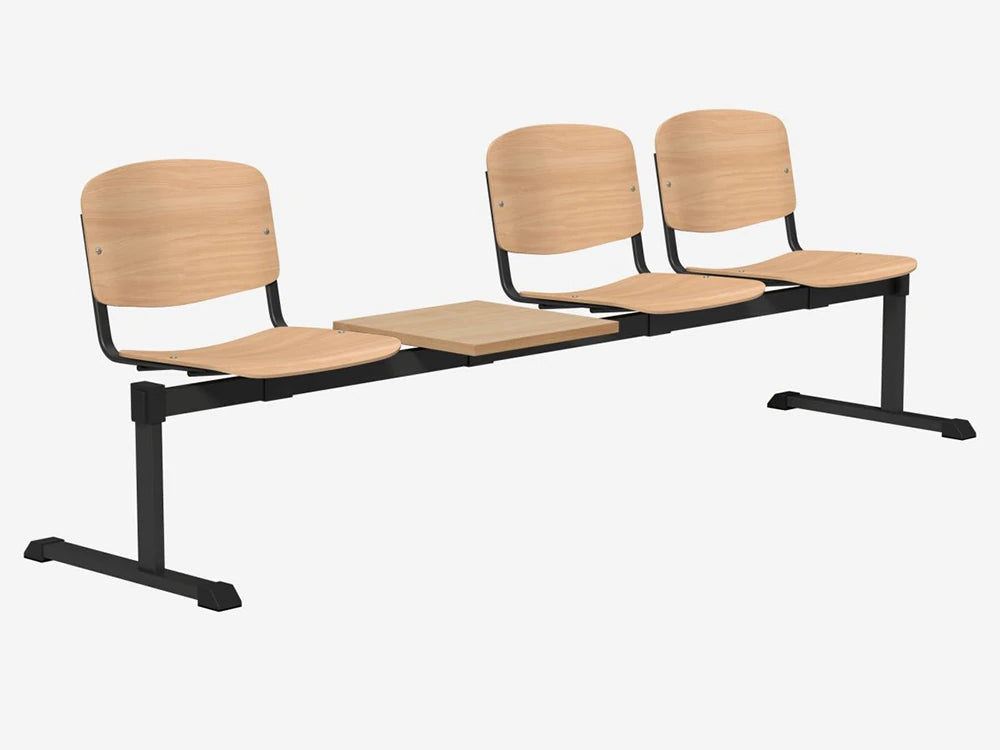 Oi Series Bench With Table  Beech Wood Oib4Pt Blk Wd Be
