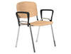 OI Series Visitor Chair in Beech Finish and Chrome Frame