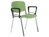 OI Series Visitor Chair in Plastic Finish and Chrome Frame
