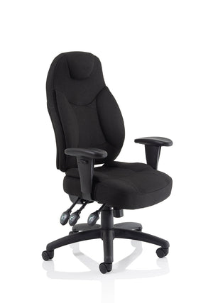 Galaxy Task Operator Chair Black Fabric With Arms