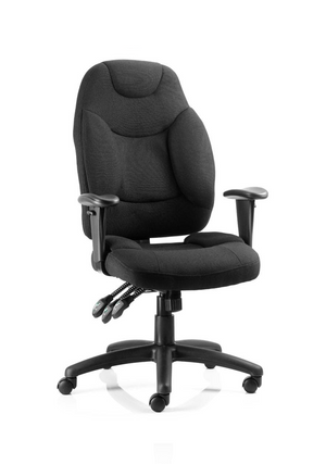 Galaxy Task Operator Chair Black Fabric With Arms Image 2