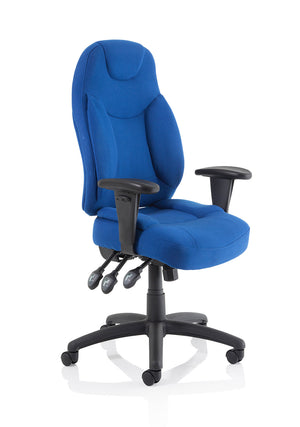 Galaxy Task Operator Chair Blue Fabric With Arms