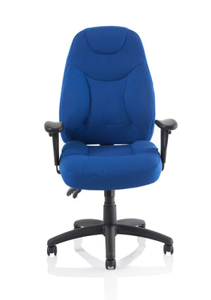 Galaxy Task Operator Chair Blue Fabric With Arms Image 5