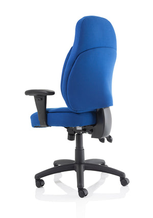 Galaxy Task Operator Chair Blue Fabric With Arms Image 8