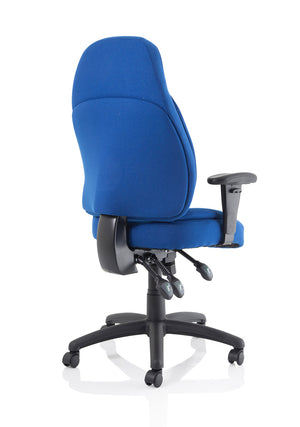 Galaxy Task Operator Chair Blue Fabric With Arms Image 10
