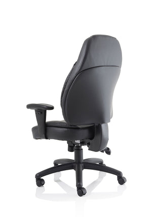 Galaxy Task Operator Chair Black Leather With Arms Image 7