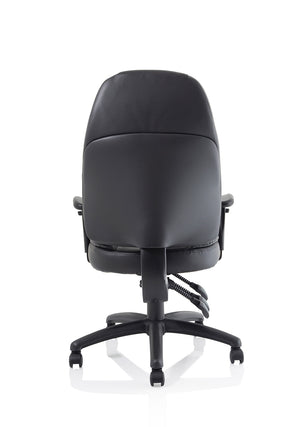 Galaxy Task Operator Chair Black Leather With Arms Image 8