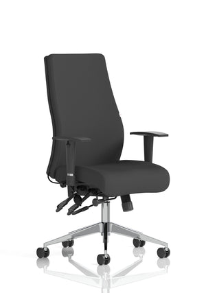 Onyx Ergo Posture Chair Black Fabric Without Headrest With Arms Image 2