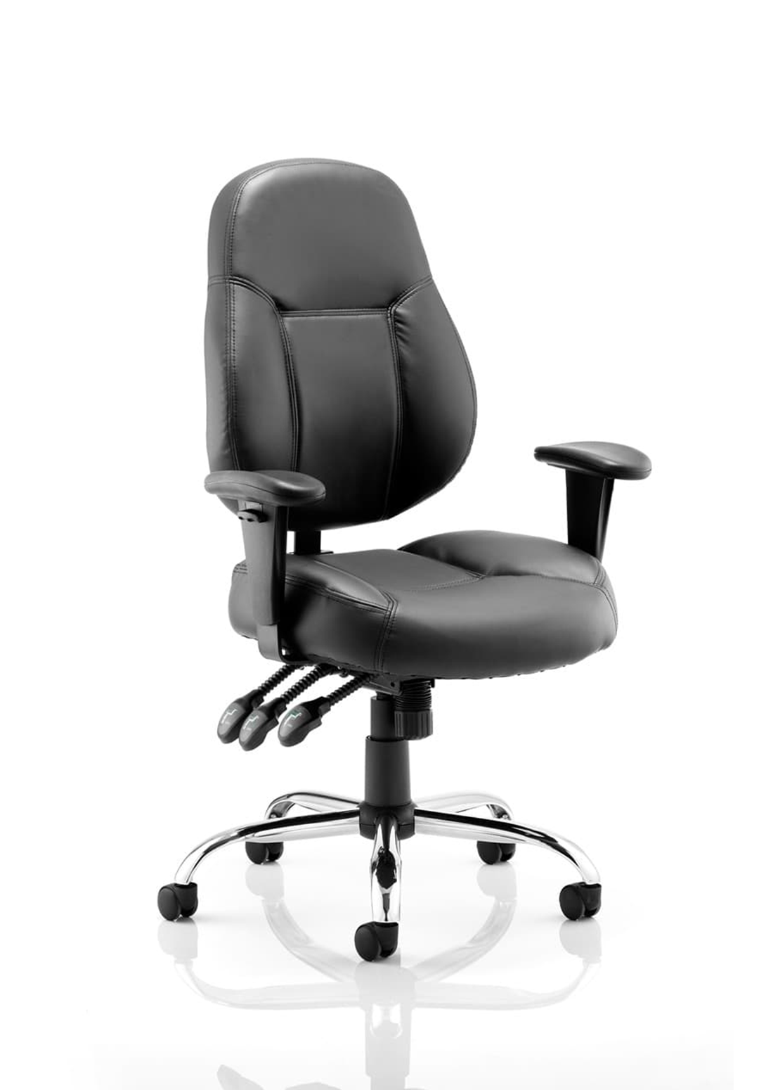 Storm Task Operator Chair Black Fabric With Arms 