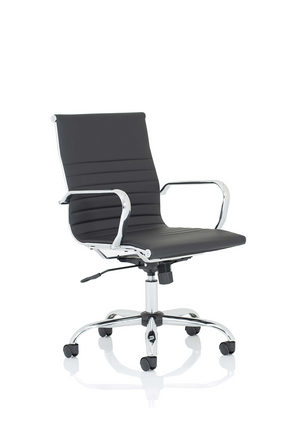 Nola Medium Black Soft Bonded Leather Executive Chair Image 2