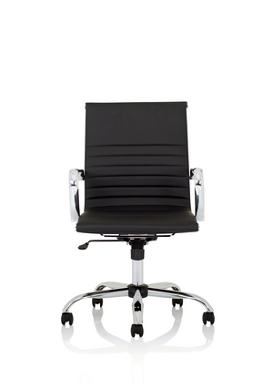 Nola Medium Black Soft Bonded Leather Executive Chair Image 3