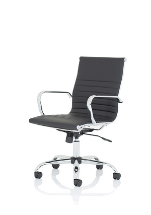 Nola Medium Black Soft Bonded Leather Executive Chair Image 4