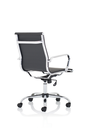 Nola Medium Black Soft Bonded Leather Executive Chair Image 8