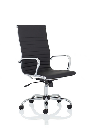 Nola High Back Black Soft Bonded Leather Executive Chair Image 7