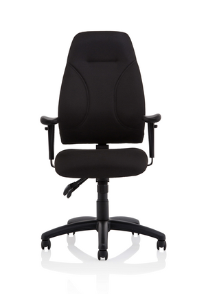 Esme Black Fabric Posture Chair With Height Adjustable Arms Image 5