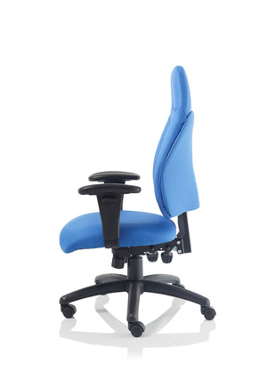 Esme Blue Fabric Posture Chair With Height Adjustable Arms Image 4