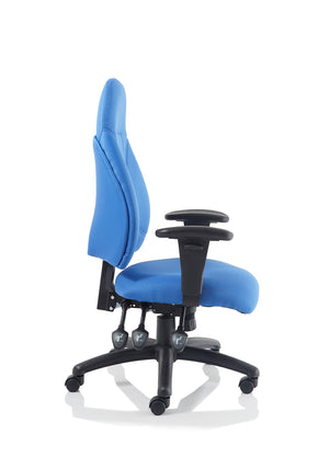 Esme Blue Fabric Posture Chair With Height Adjustable Arms Image 8