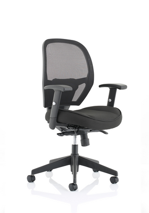 Denver Black Mesh Chair No Headrest Image 2