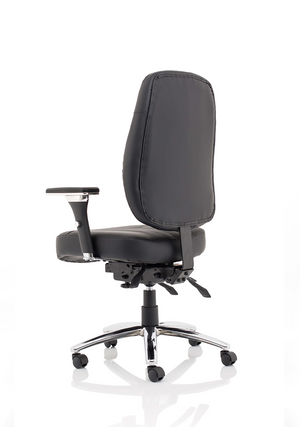 Barcelona Deluxe Black Leather Operator Chair Image 6