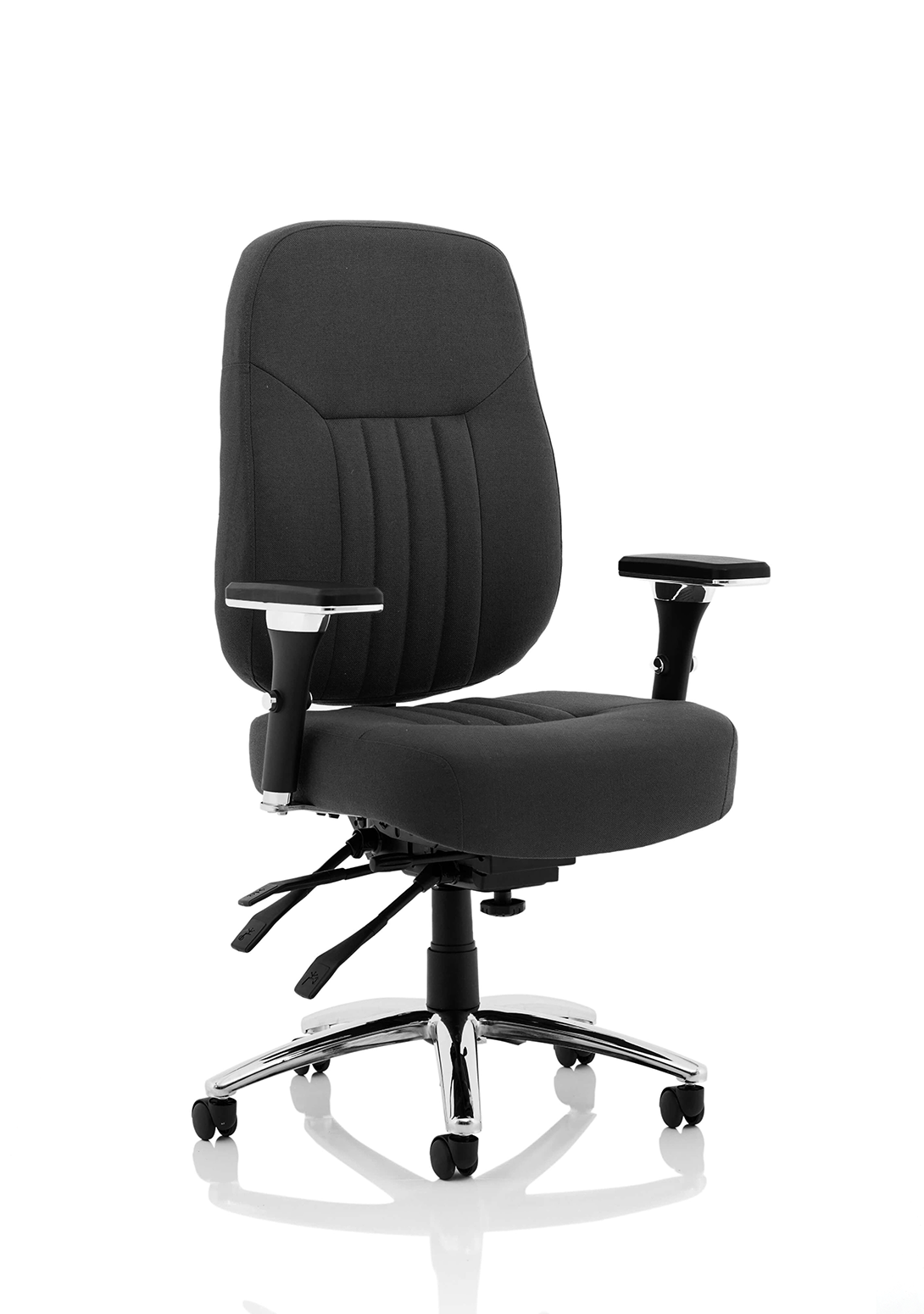 Barcelona Deluxe Black Leather Operator Chair