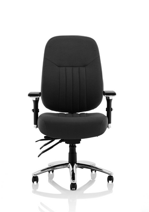 Barcelona Deluxe Black Fabric Operator Chair Image 3