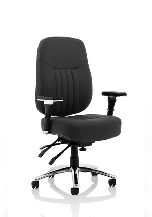 Barcelona Deluxe Black Fabric Operator Chair Image 9