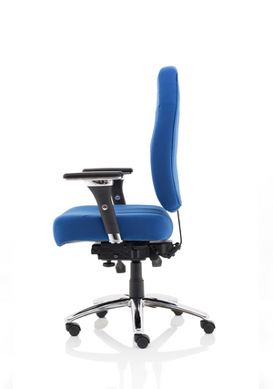 Barcelona Deluxe Blue Fabric Operator Chair Image 5