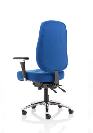 Barcelona Deluxe Blue Fabric Operator Chair Image 6