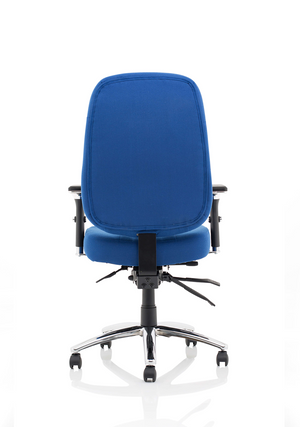 Barcelona Deluxe Blue Fabric Operator Chair Image 7