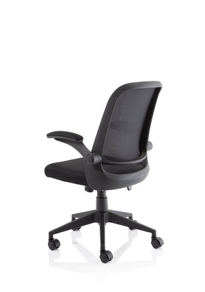Crew Task Operator Mesh Chair With Folding Arms Image 6