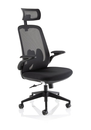 Sigma Executive Mesh Chair With Folding Arms Image 2