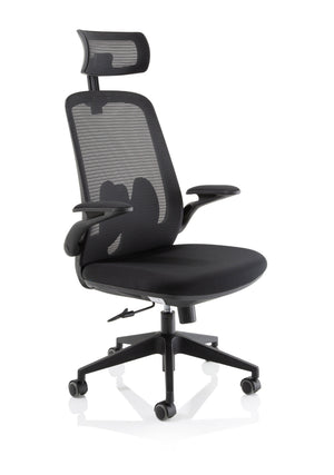 Sigma Executive Mesh Chair With Folding Arms