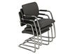 Oq Series Mid Backrest Stacking Chair  Chrome Frame 4