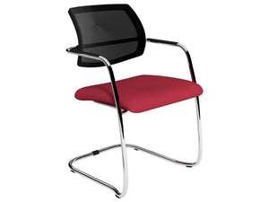 Oq Series Mid Backrest Stacking Chair  Chrome Frame 5