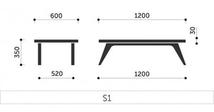 October Small Table  Metal Legs 3