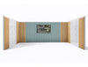Office Boardroom with Acoustic Panels Glassboards and Wooden Slat Wall