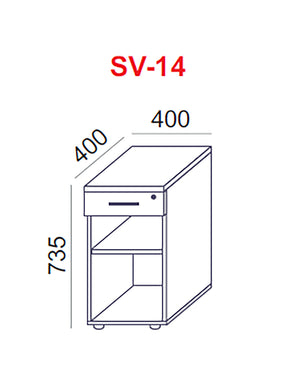 Office Cabinet With 1 Closed Door Drawer Sv 14 Dimensions