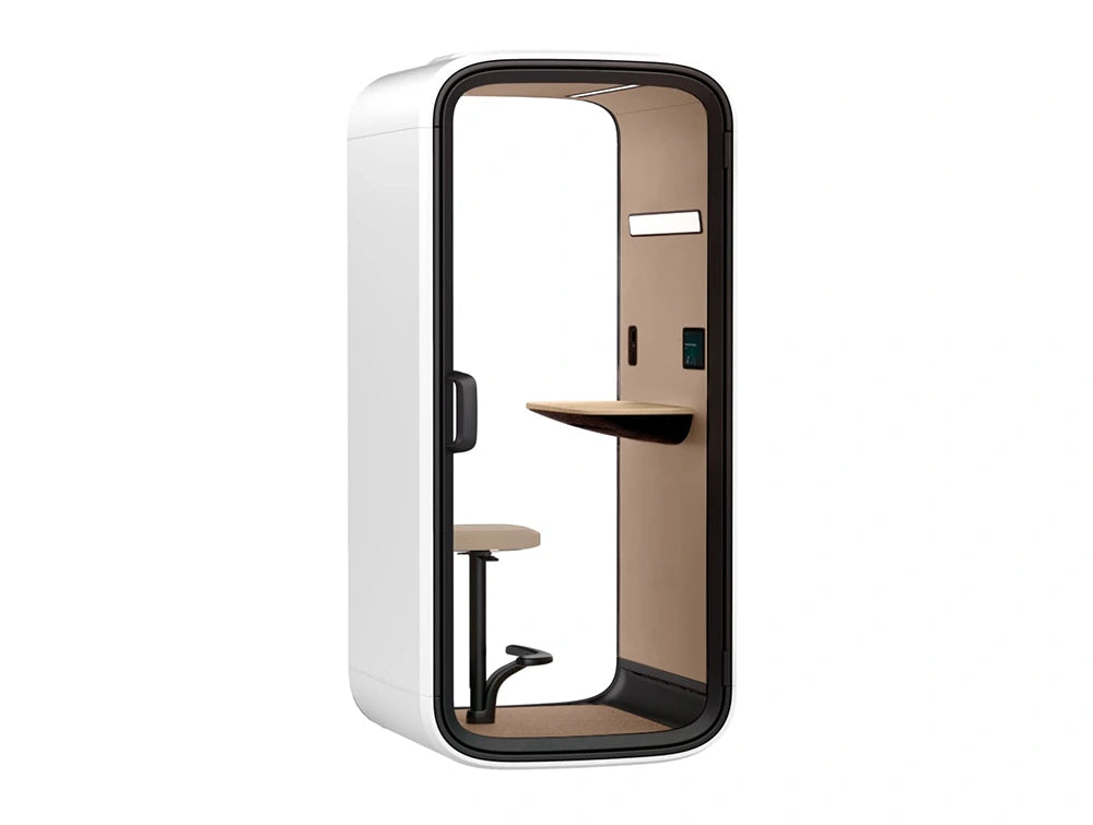 One Compact Acoustic Office Phone Booth