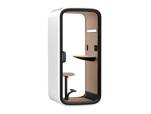 One Compact Acoustic Office Phone Booth