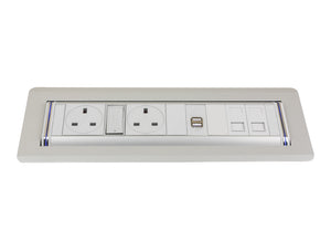 One Touch with 2no UK Fused Sockets White
