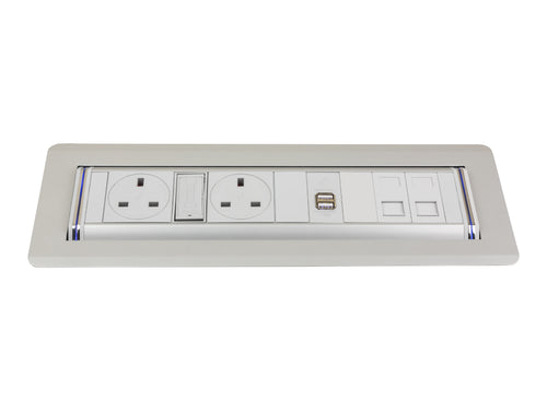 One Touch with 2no UK Fused Sockets Black