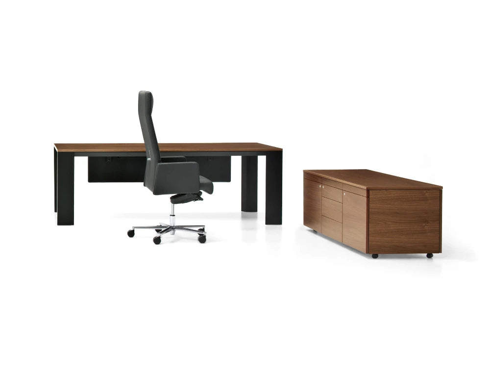 Frezza Ono Desk With Metal Structure And Wooden Cupboard